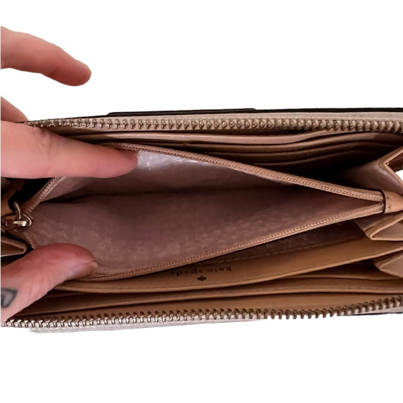 Kate Spade Neda Wellesley Rose Gold Zip Around Wallet - Picture 6 of 9